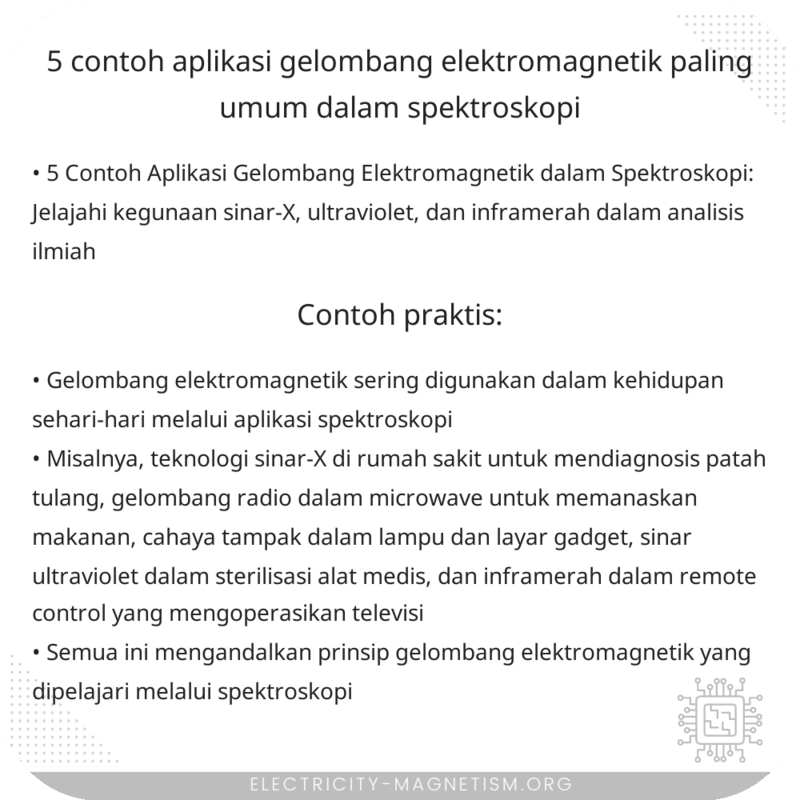 5 Contoh Aplikasi Gelombang Elektromagnetik Paling Umum dalam Spektroskopi