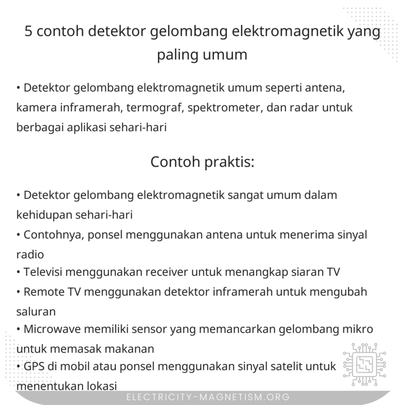 5 Contoh Detektor Gelombang Elektromagnetik yang Paling Umum