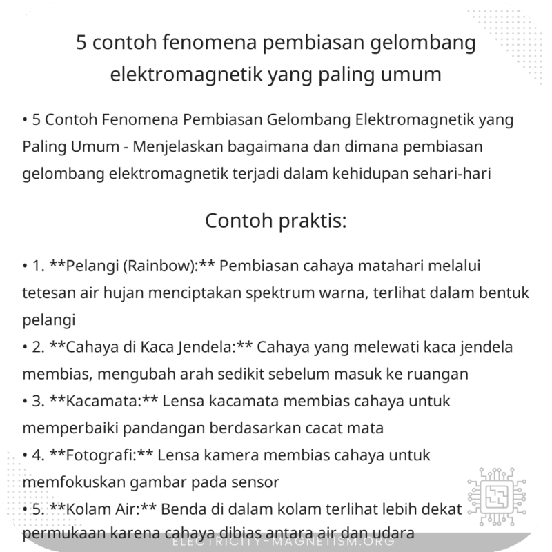 5 Contoh Fenomena Pembiasan Gelombang Elektromagnetik yang Paling Umum
