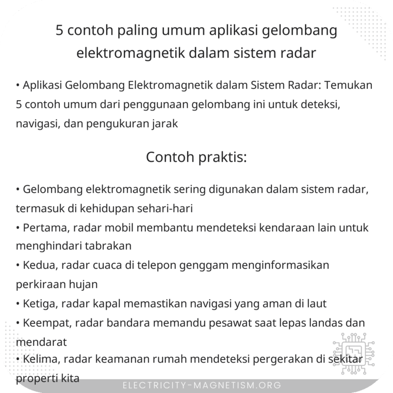 5 Contoh Paling Umum Aplikasi Gelombang Elektromagnetik dalam Sistem Radar