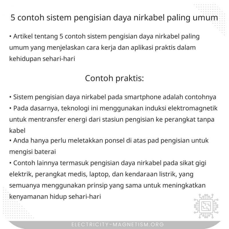 5 Contoh Sistem Pengisian Daya Nirkabel Paling Umum