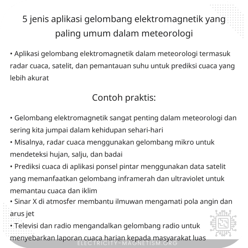 5 Jenis Aplikasi Gelombang Elektromagnetik yang Paling Umum dalam Meteorologi