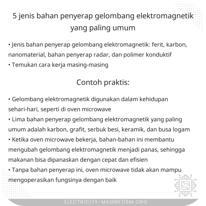 5 Jenis Bahan Penyerap Gelombang Elektromagnetik yang Paling Umum