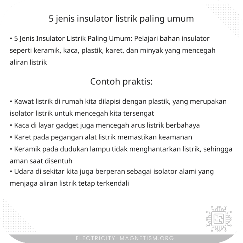 5 Jenis Insulator Listrik Paling Umum