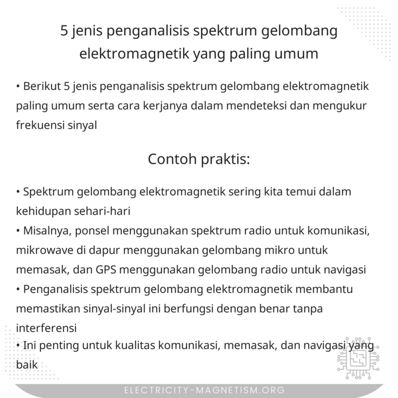5 Jenis Penganalisis Spektrum Gelombang Elektromagnetik yang Paling Umum