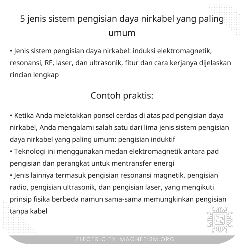 5 Jenis Sistem Pengisian Daya Nirkabel yang Paling Umum