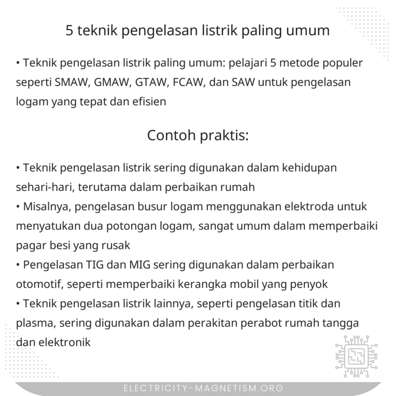 5 Teknik Pengelasan Listrik Paling Umum