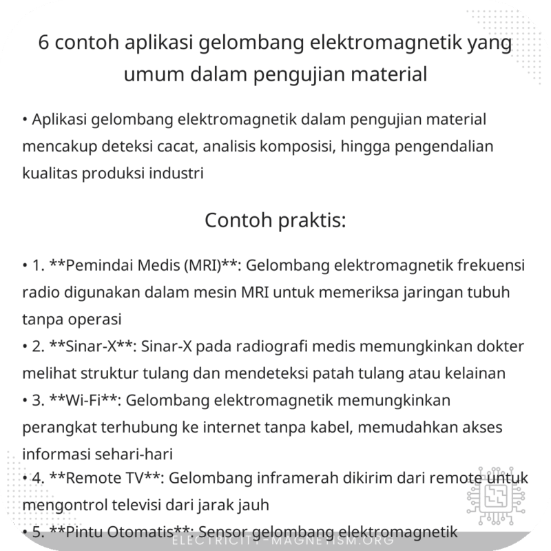 6 Contoh Aplikasi Gelombang Elektromagnetik yang Umum dalam Pengujian Material