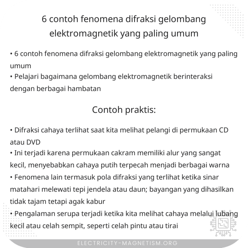 6 Contoh Fenomena Difraksi Gelombang Elektromagnetik yang Paling Umum
