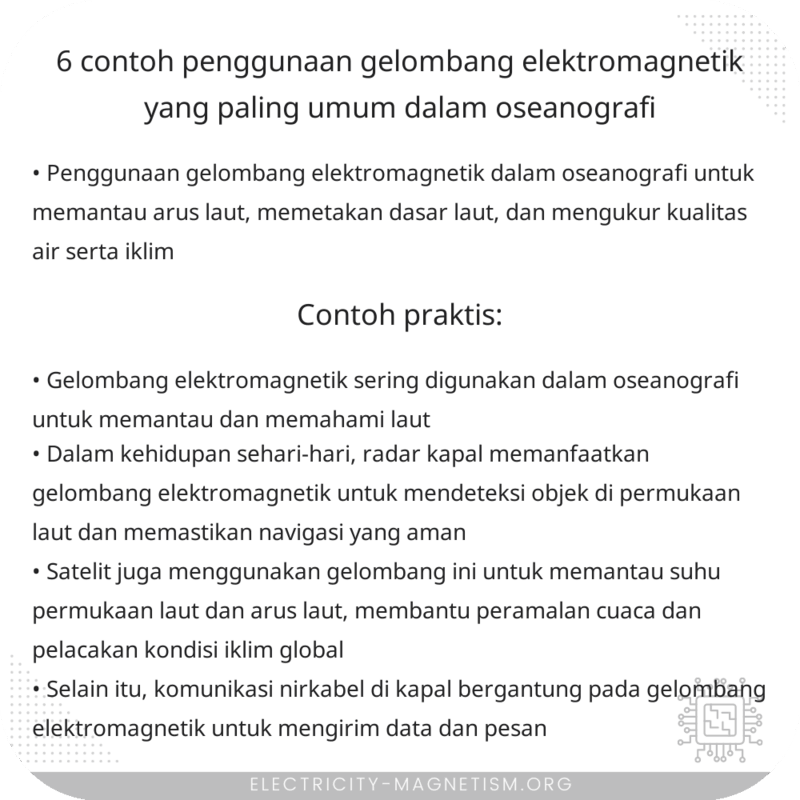 6 Contoh Penggunaan Gelombang Elektromagnetik yang Paling Umum dalam Oseanografi
