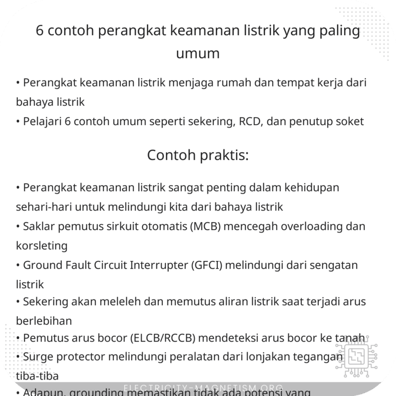 6 Contoh Perangkat Keamanan Listrik yang Paling Umum