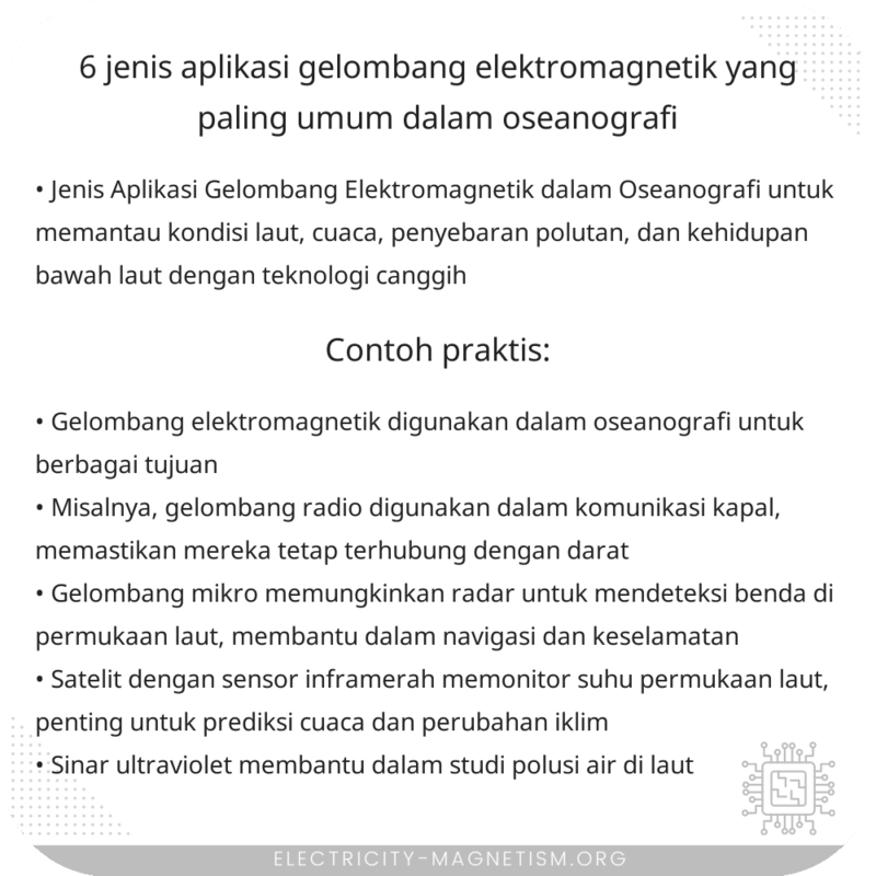6 Jenis Aplikasi Gelombang Elektromagnetik yang Paling Umum dalam Oseanografi