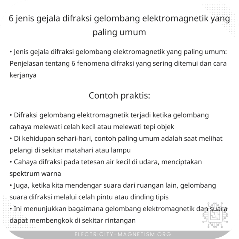 6 Jenis Gejala Difraksi Gelombang Elektromagnetik yang Paling Umum
