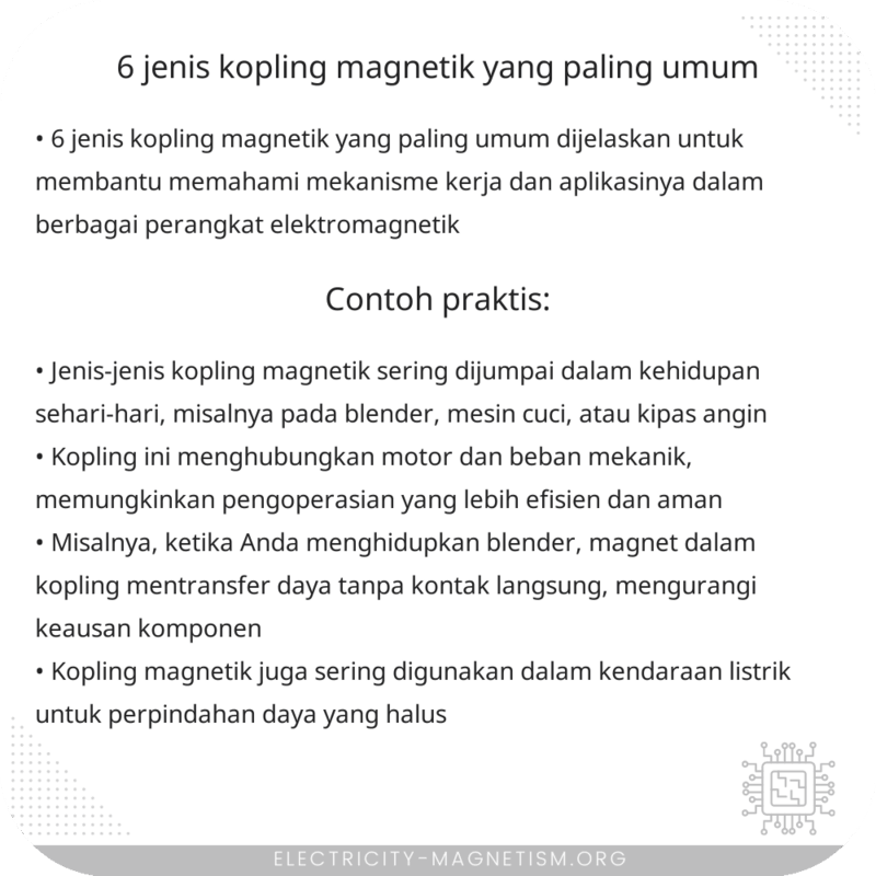 6 Jenis Kopling Magnetik yang Paling Umum