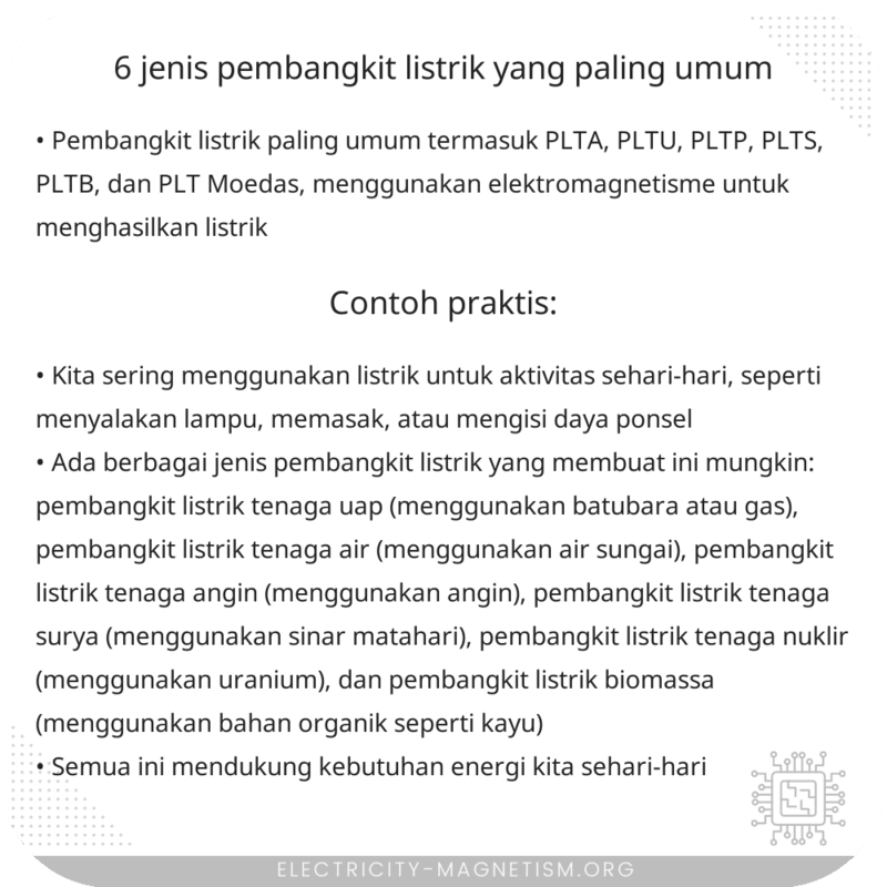 6 Jenis Pembangkit Listrik yang Paling Umum