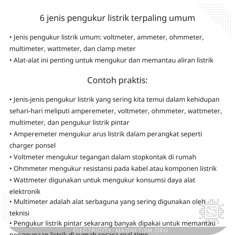 6 Jenis Pengukur Listrik Terpaling Umum