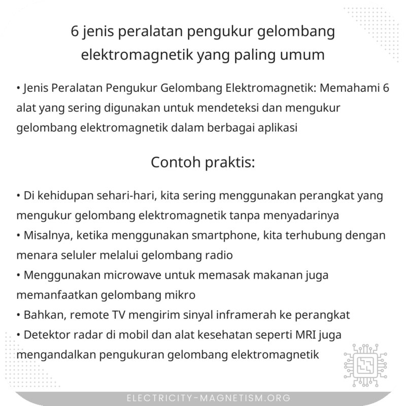 6 Jenis Peralatan Pengukur Gelombang Elektromagnetik yang Paling Umum