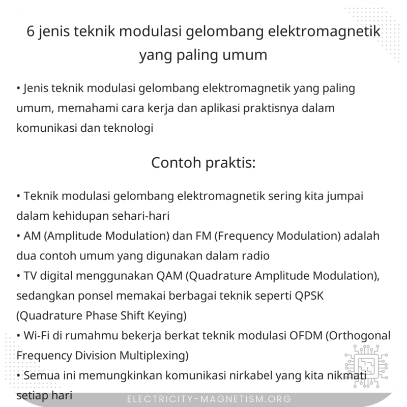 6 Jenis Teknik Modulasi Gelombang Elektromagnetik yang Paling Umum