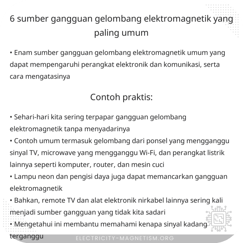 6 Sumber Gangguan Gelombang Elektromagnetik yang Paling Umum