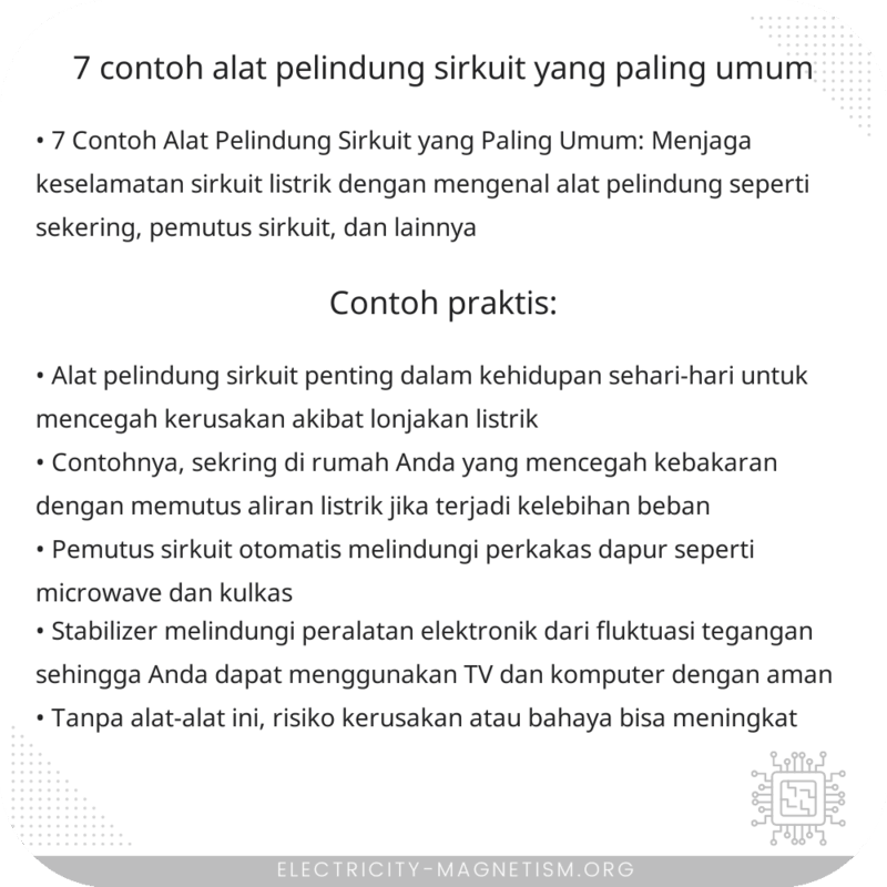 7 Contoh Alat Pelindung Sirkuit yang Paling Umum