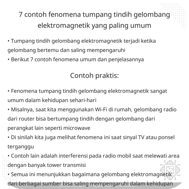 7 Contoh Fenomena Tumpang Tindih Gelombang Elektromagnetik yang Paling Umum