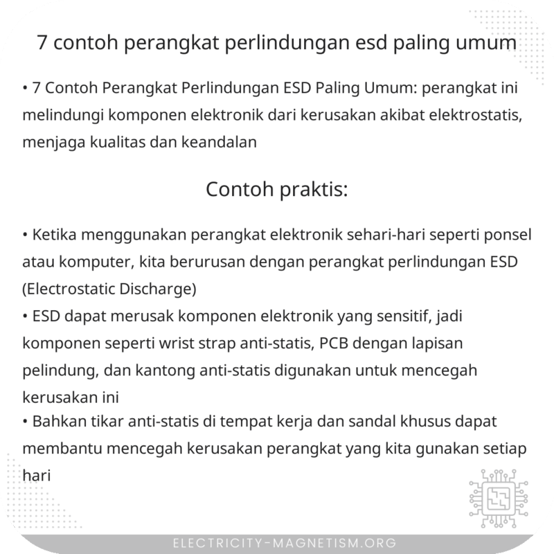 7 Contoh Perangkat Perlindungan ESD Paling Umum