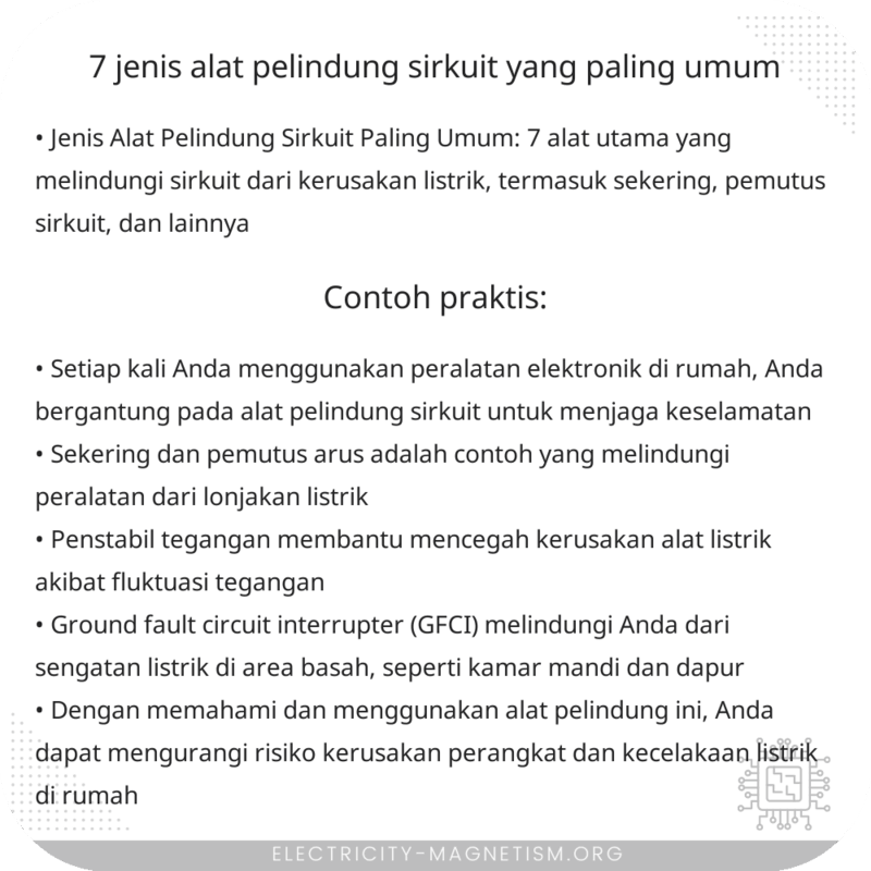 7 Jenis Alat Pelindung Sirkuit yang Paling Umum