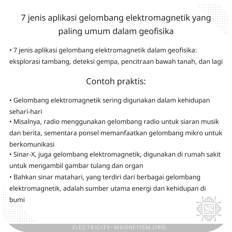 7 Jenis Aplikasi Gelombang Elektromagnetik yang Paling Umum dalam Geofisika