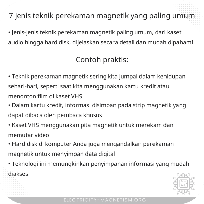 7 Jenis Teknik Perekaman Magnetik yang Paling Umum