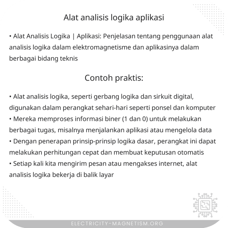 Alat Analisis Logika | Aplikasi