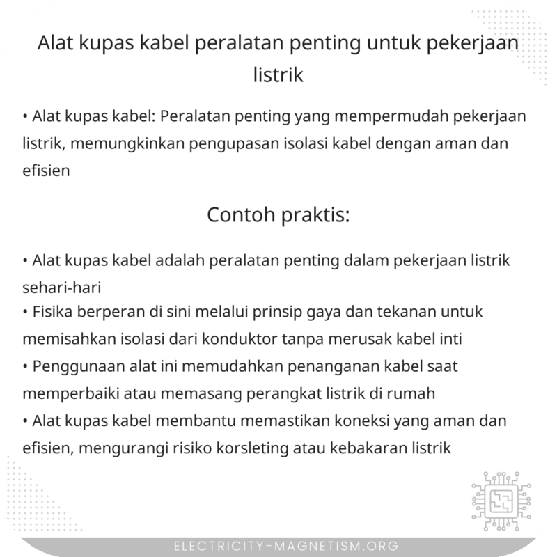 Alat Kupas Kabel | Peralatan Penting untuk Pekerjaan Listrik