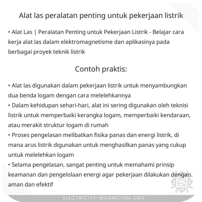 Alat Las | Peralatan Penting untuk Pekerjaan Listrik