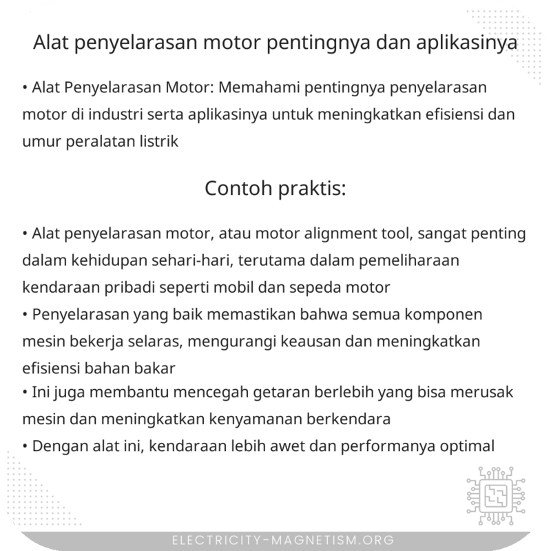 Alat Penyelarasan Motor | Pentingnya dan Aplikasinya