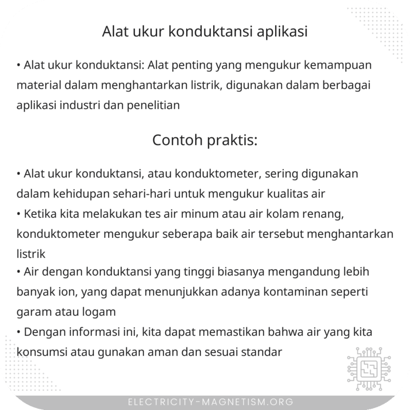 Alat Ukur Konduktansi | Aplikasi