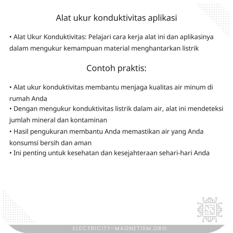 Alat Ukur Konduktivitas | Aplikasi