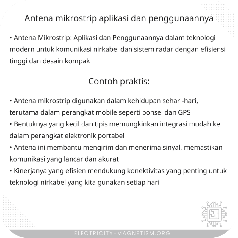 Antena Mikrostrip | Aplikasi dan Penggunaannya