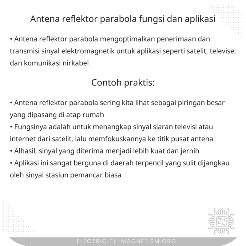Antena Reflektor Parabola | Fungsi dan Aplikasi