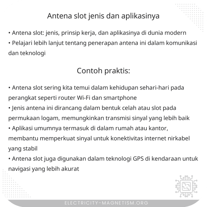 Antena Slot | Jenis dan Aplikasinya
