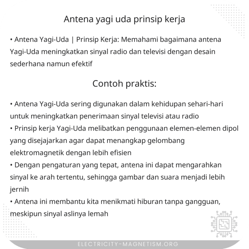 Antena Yagi-Uda | Prinsip Kerja