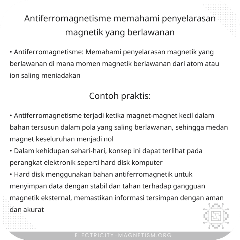 Antiferromagnetisme | Memahami Penyelarasan Magnetik yang Berlawanan