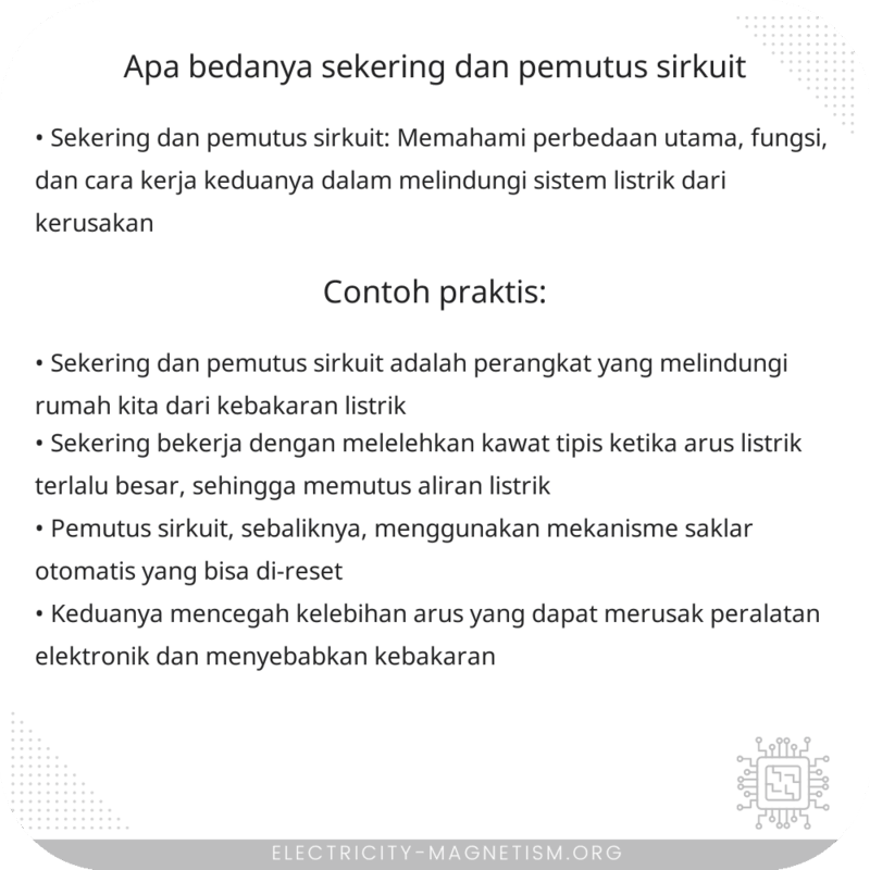 Apa Bedanya Sekering dan Pemutus Sirkuit?
