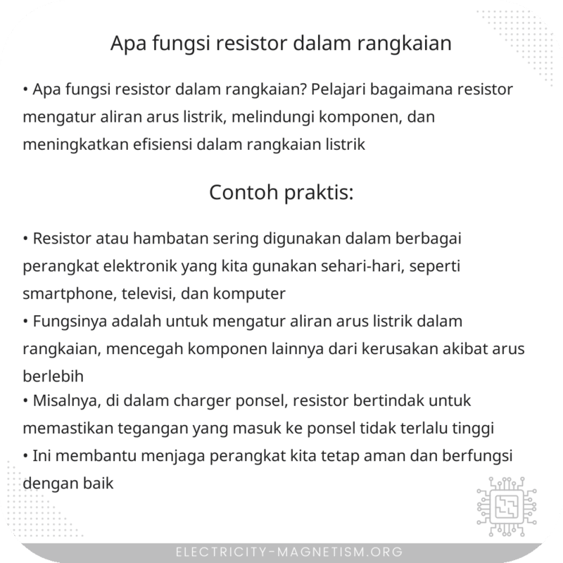 Apa Fungsi Resistor dalam Rangkaian?