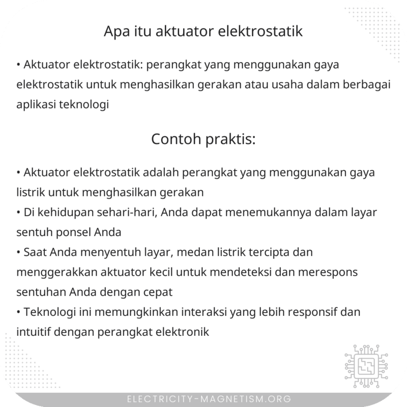 Apa Itu Aktuator Elektrostatik?