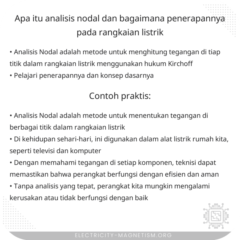 Apa itu Analisis Nodal, dan Bagaimana Penerapannya pada Rangkaian Listrik?