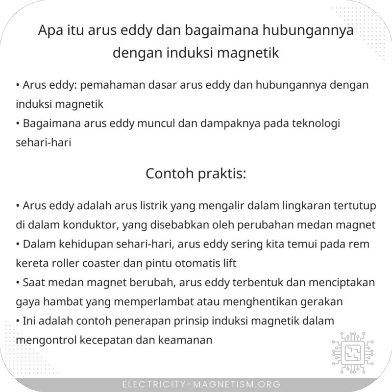 Apa Itu Arus Eddy, dan Bagaimana Hubungannya dengan Induksi Magnetik?