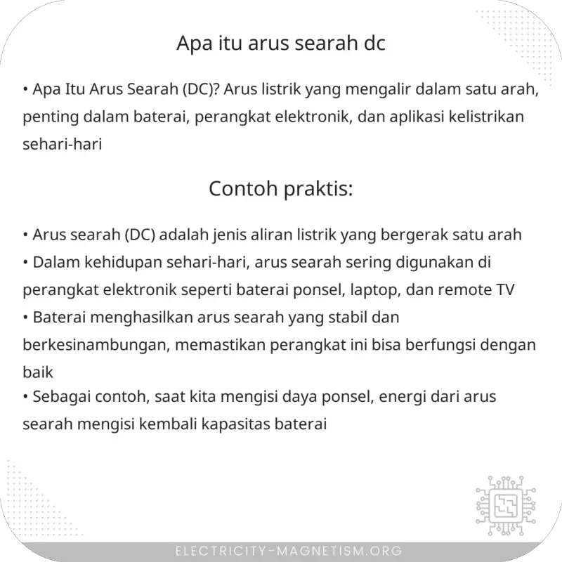 Apa Itu Arus Searah (DC)?
