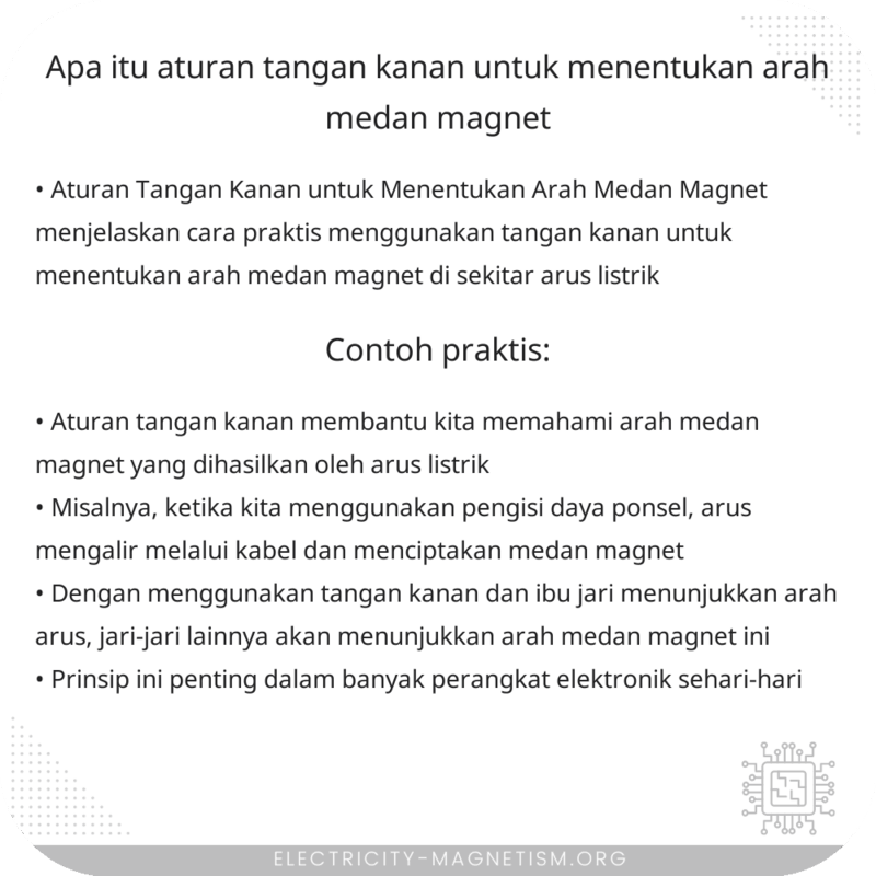 Apa Itu Aturan Tangan Kanan untuk Menentukan Arah Medan Magnet?