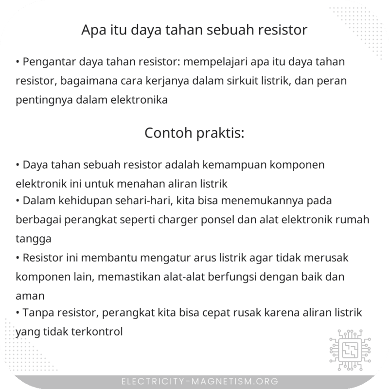 Apa Itu Daya Tahan Sebuah Resistor?