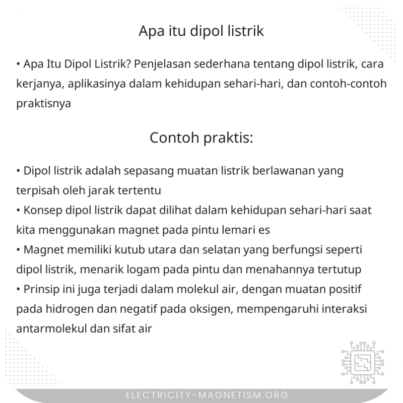 Apa Itu Dipol Listrik?