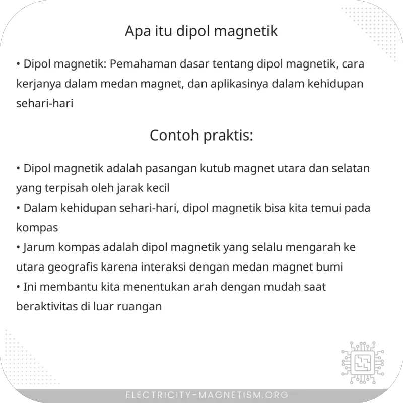 Apa Itu Dipol Magnetik?